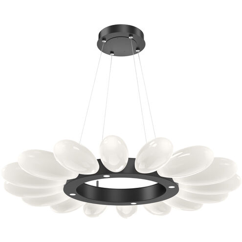 Fiori LED 18.3 inch Matte Black Chandelier Ceiling Light, Radial Ring