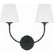 Sylvan Bath Wall Light in Black Forged