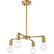 Cairo 4 Light 22.2 inch Brass Pendant Ceiling Light