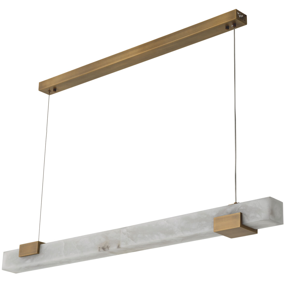 Furore 47.24 inch Alabaster with Antique Brass Chandelier Ceiling Light