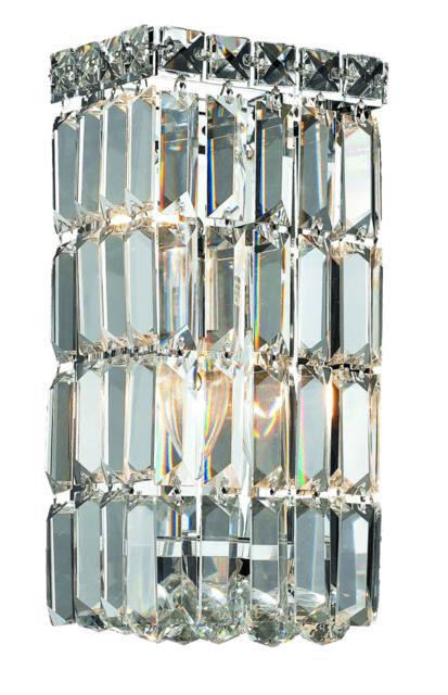 Maxime 2 Light 6 inch Chrome Wall Sconce Wall Light in Royal Cut