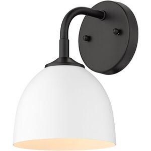 Zoey 1 Light 6 inch Matte Black Wall Sconce Wall Light in Matte White