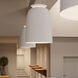 Belle Flare 1 Light 19.5 inch Satin White Pendant Ceiling Light