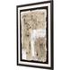 Abstract Collection Modern Rubbed Matte Espresso Wood With Honeycomb Embossing Framed Art