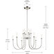 Moraine LED Polished Nickel Chandelier Ceiling Light