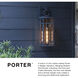 Estate Series Porter LED 19 inch Aged Zinc Outdoor Wall Mount Lantern, Open Air