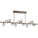 Gem LED 72 inch Burnished Bronze Chandelier Ceiling Light in 3000K LED, Smoke, Twisted Branch