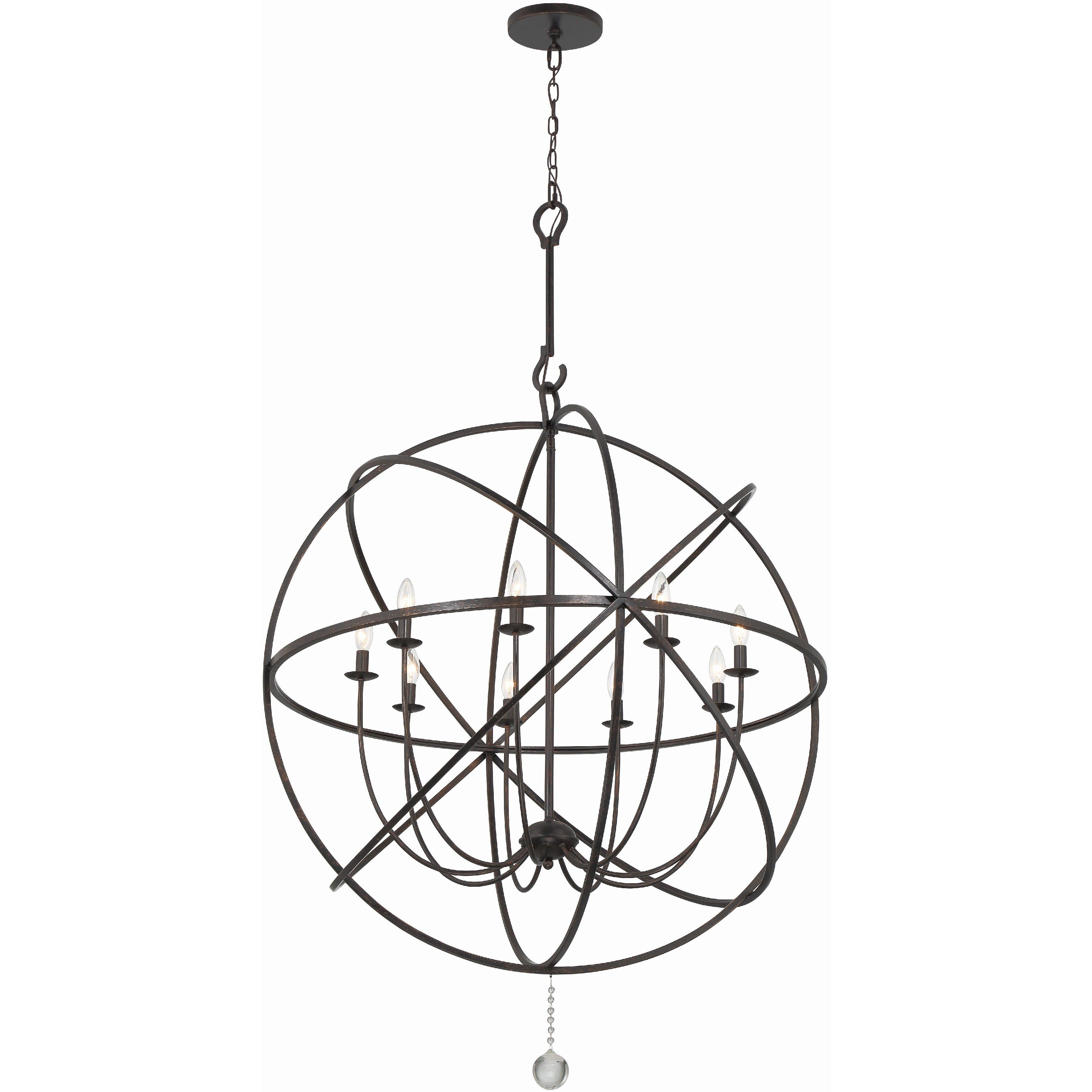 Solaris 9 Light 40 inch English Bronze Chandelier Ceiling Light