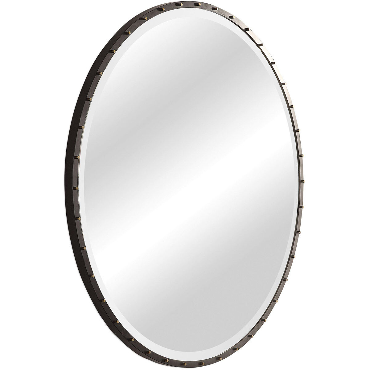 Benedo 42 X 42 inch Rustic Black Wall Mirror