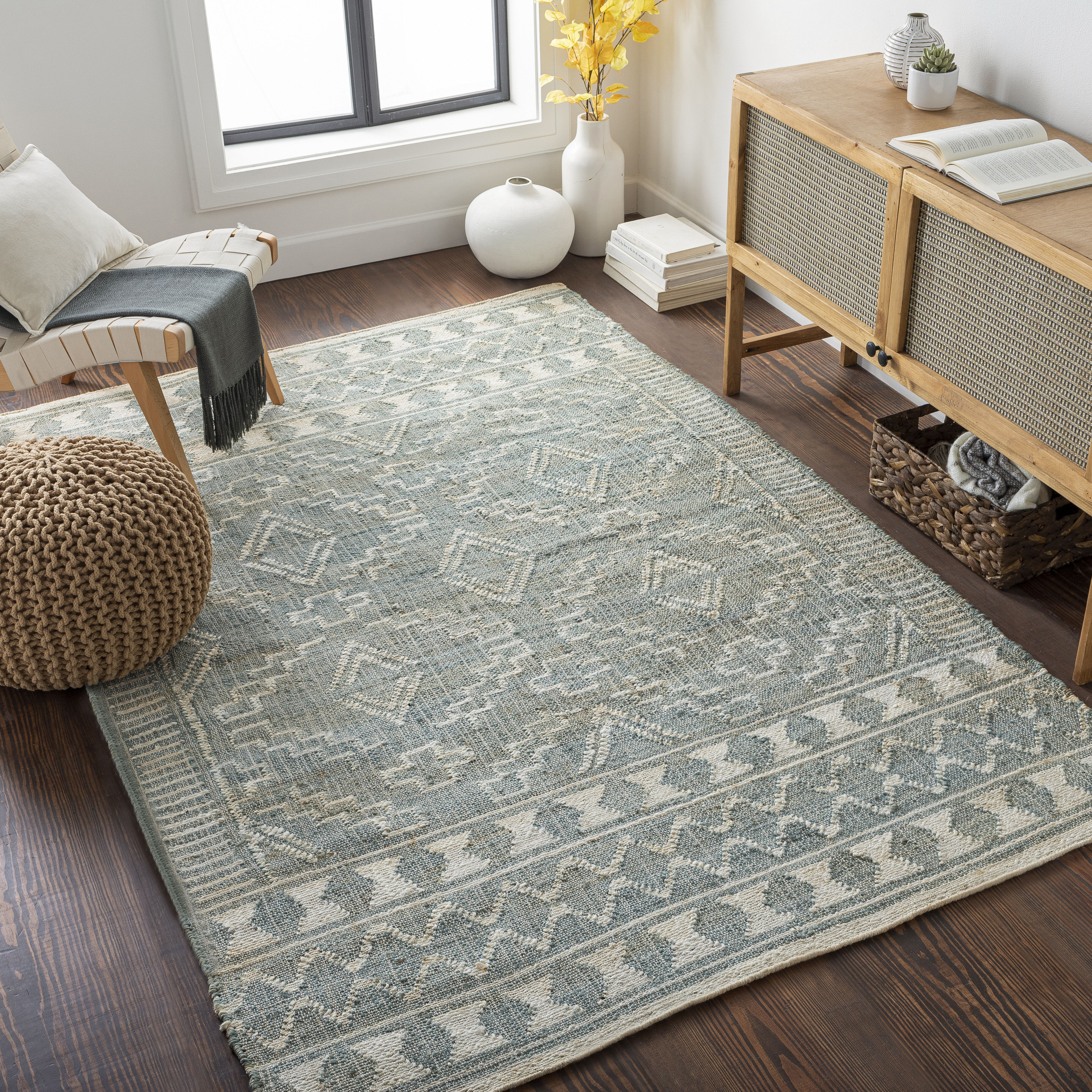 Cadence 36 X 24 inch Dusty Sage Rug in 2 x 3, Rectangle