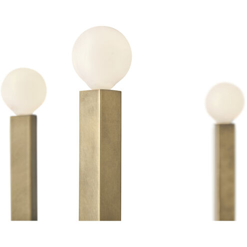 Ezra 6 Light 27 inch Heritage Brass Indoor Chandelier Ceiling Light