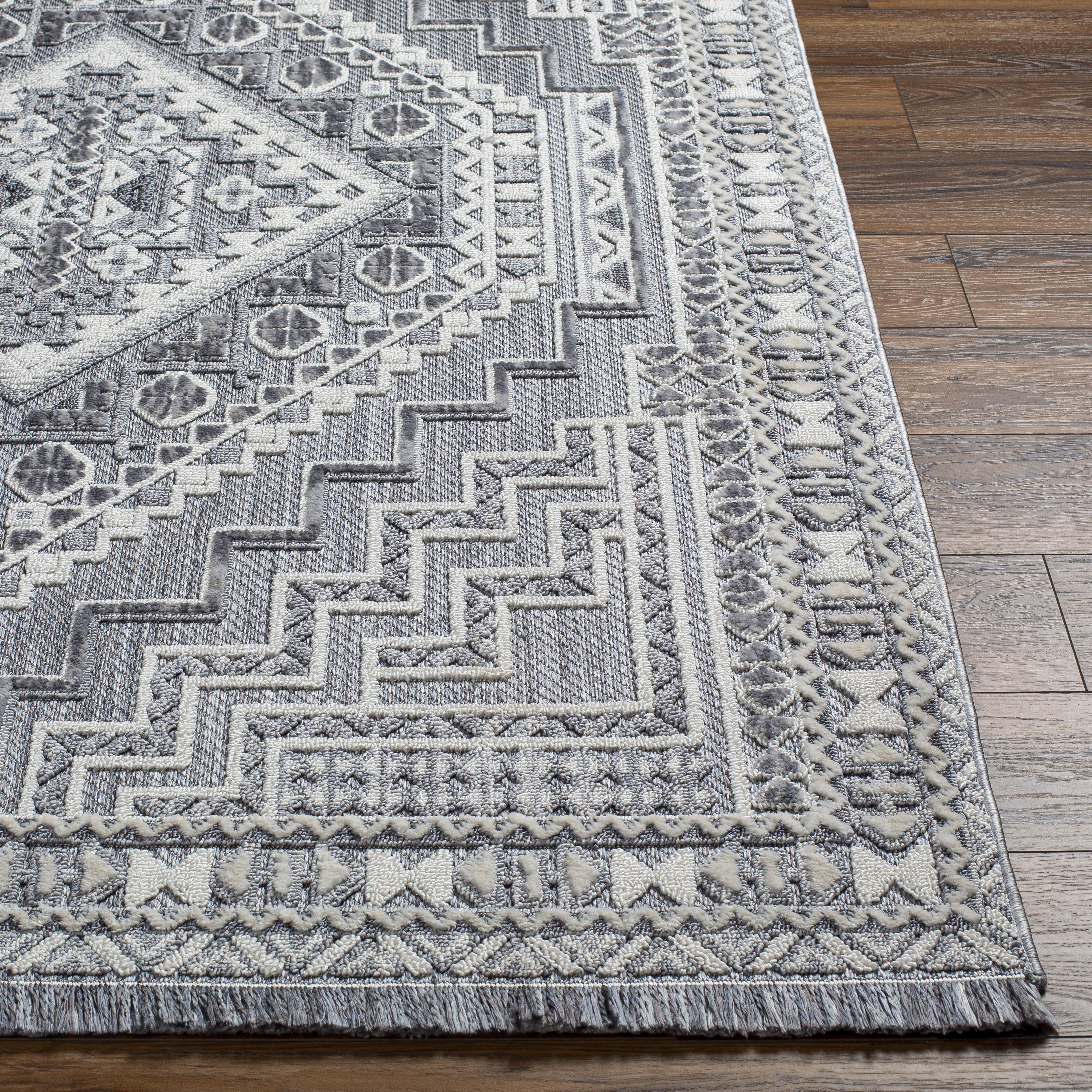 Broadway 87 X 31 inch Light Grey Rug, Runner