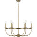 Rylann 6 Light 30 inch Aged Brass Chandelier Ceiling Light