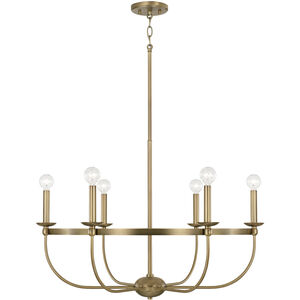 Rylann 6 Light 30 inch Aged Brass Chandelier Ceiling Light