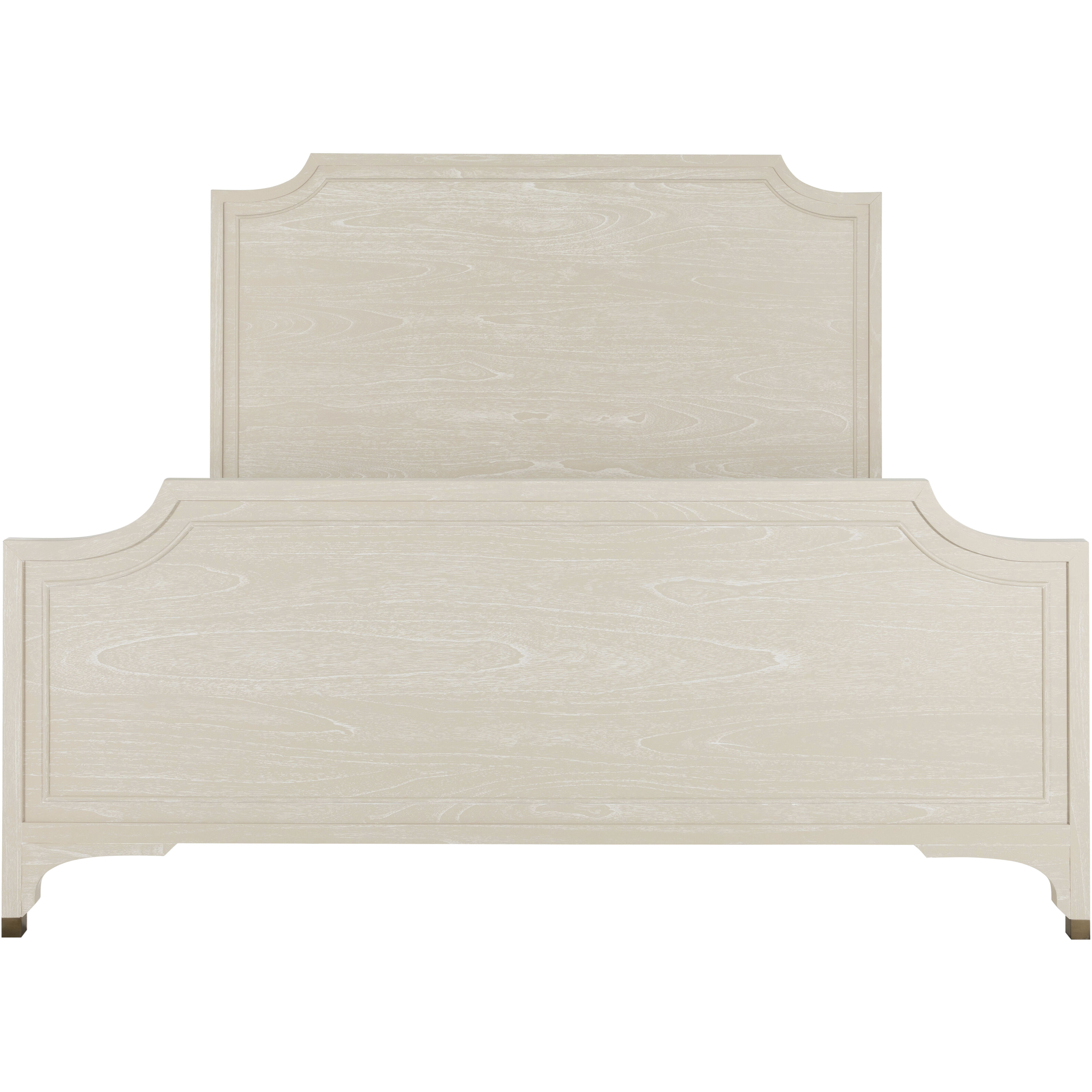 Alexandra Cerused White and Stained Gold King Bed
