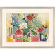 Flower Melange Green and Blue and Red and Yellow Framed Art
