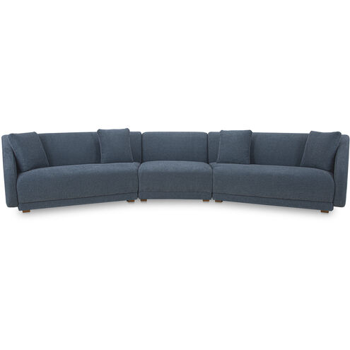 Fraser Blue Modular Sectional with Slipper, 3 Piece