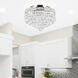 Luminous 5 Light 16 inch Chrome Flush Mount Ceiling Light
