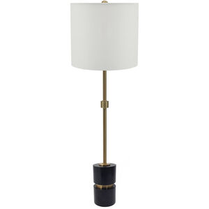 Peraro 34 inch 60 watt Black/Gold/White Table Lamp Portable Light