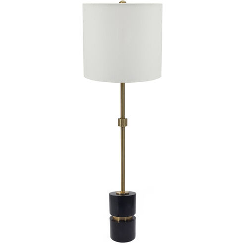 Peraro 34 inch 60 watt Black/Gold/White Table Lamp Portable Light