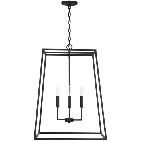 Clint 4 Light 21 inch Black Iron Pendant Ceiling Light