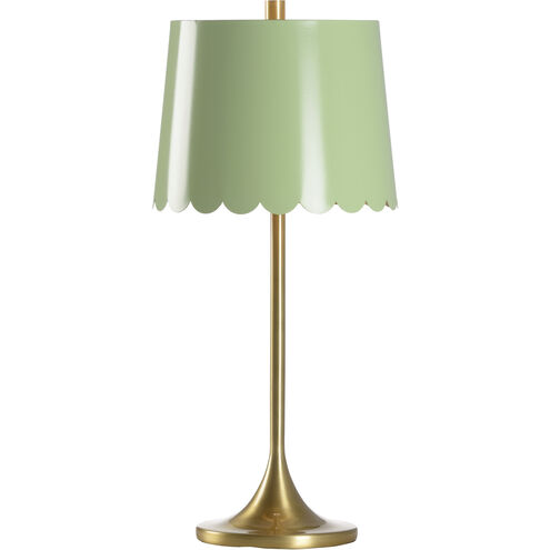 Meg Braff 27 inch 100.00 watt Brushed/Spring Green Table Lamp Portable Light