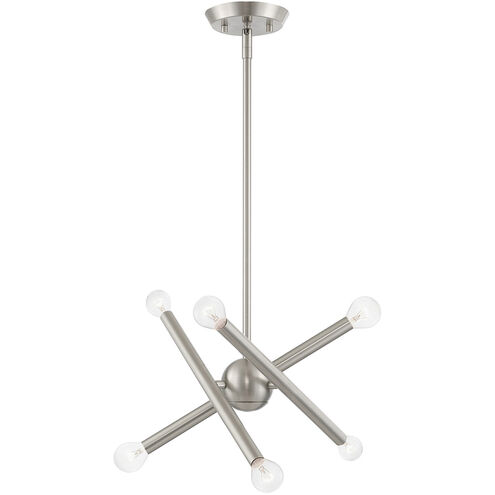 Soho 6 Light 13 inch Brushed Nickel Chandelier Ceiling Light