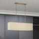 Summit 4 Light 36 inch Antique Gold Leaf Linear Chandelier Ceiling Light, Large