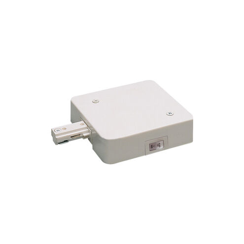 2-circuit 1 Light White Live End Feed Ceiling Light, with Circuit Breaker