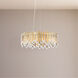 Chatter 12 Light Gold Mirror Pendant Ceiling Light in Swarovski