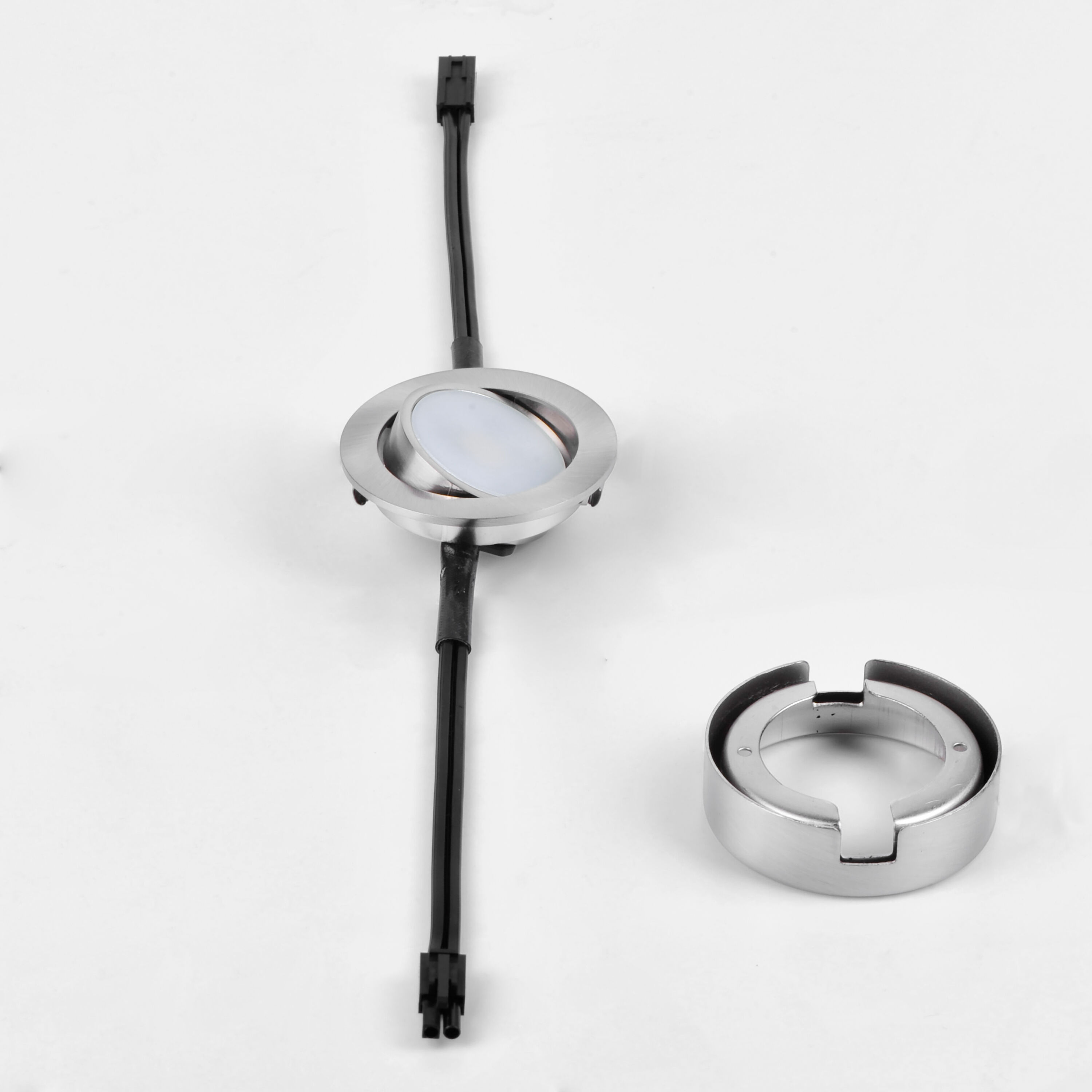 CounterMax MX-LD-AC 120 LED 2.75 inch Satin Nickel Under Cabinet Disc