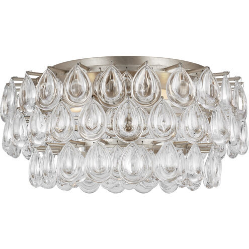 AERIN Liscia 4 Light 19 inch Burnished Silver Leaf Flush Mount Ceiling Light, Medium