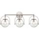 Langford 3 Light 24 inch Satin Nickel Vanity Light Wall Light