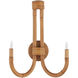 Samsara 2 Light 15.25 inch Saddle Tan Wall Sconce Wall Light