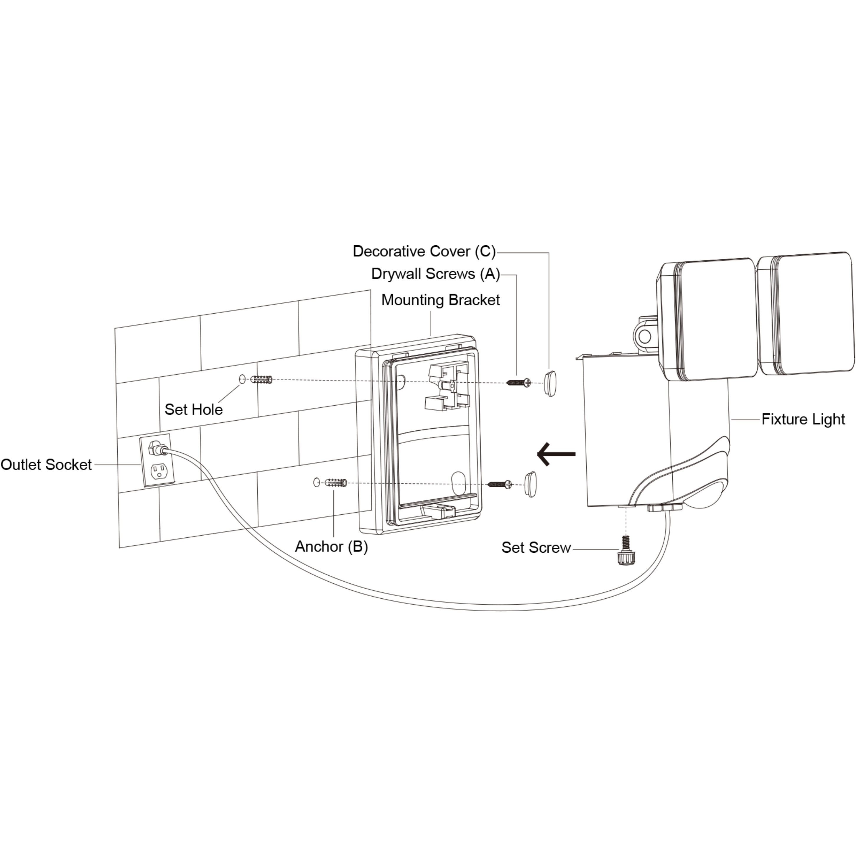 Sodo LED 6.25 inch Black Outdoor Security
