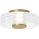 Kelly Wearstler Laurel 1 Light 12 inch Natural Brass Flush Mount Ceiling Light