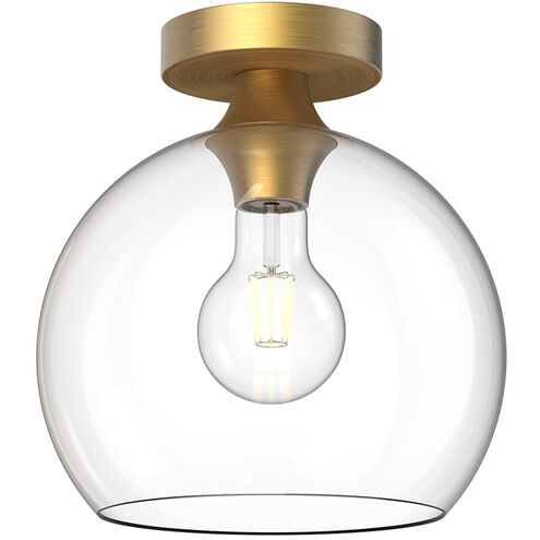 Alora Mood Castilla 1 Light 9.88 inch Aged Gold Flush Mount Ceiling Light in Clear