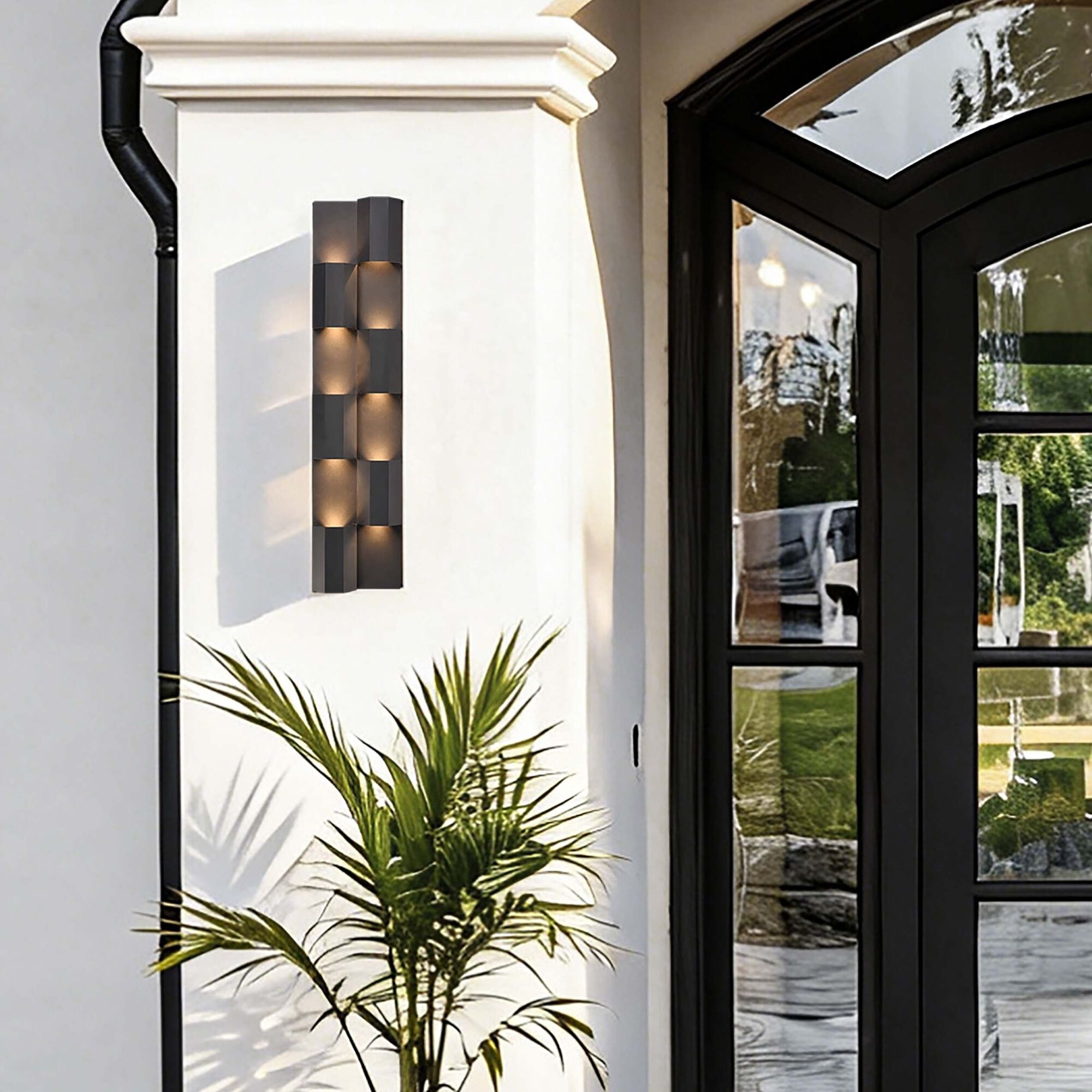 Skyline 1 Light 27 inch Charcoal Black Outdoor Sconce