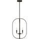 Loretto 4 Light 15.75 inch Midnight Black Chandelier Ceiling Light