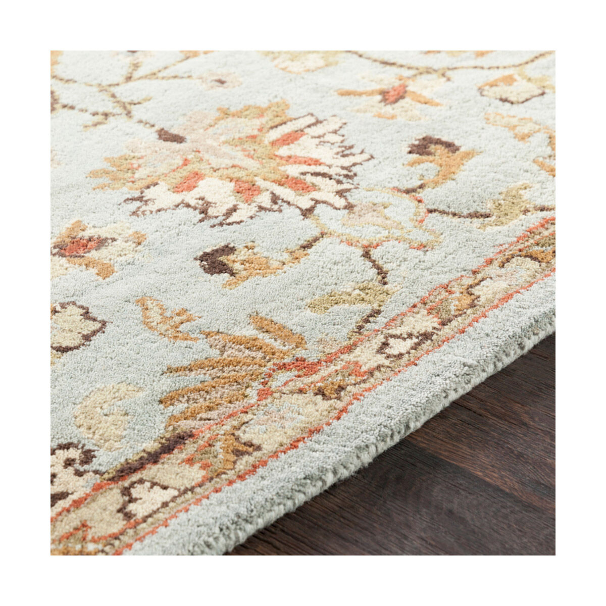 Middleton 72 X 72 inch Medium Gray/Dark Brown/Taupe/Tan/Rust/Khaki/Cream Rugs, Round