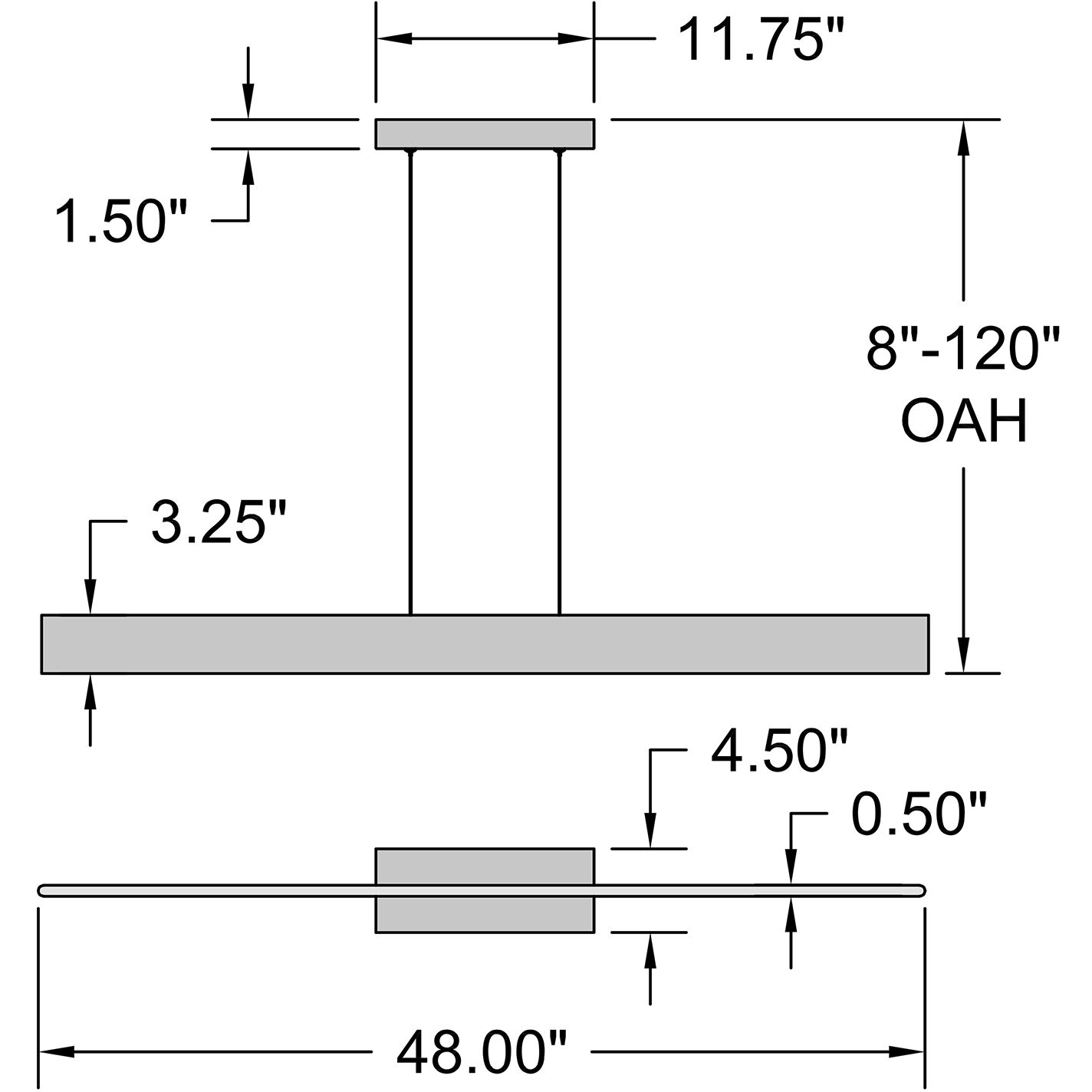Holm Island Light Ceiling Light in Matte Black