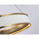 Chapman & Myers Connery LED 30 inch Matte White  and  Antique-Burnished Brass Ring Chandelier Ceiling Light in Matte White and Antique-Burnished Brass