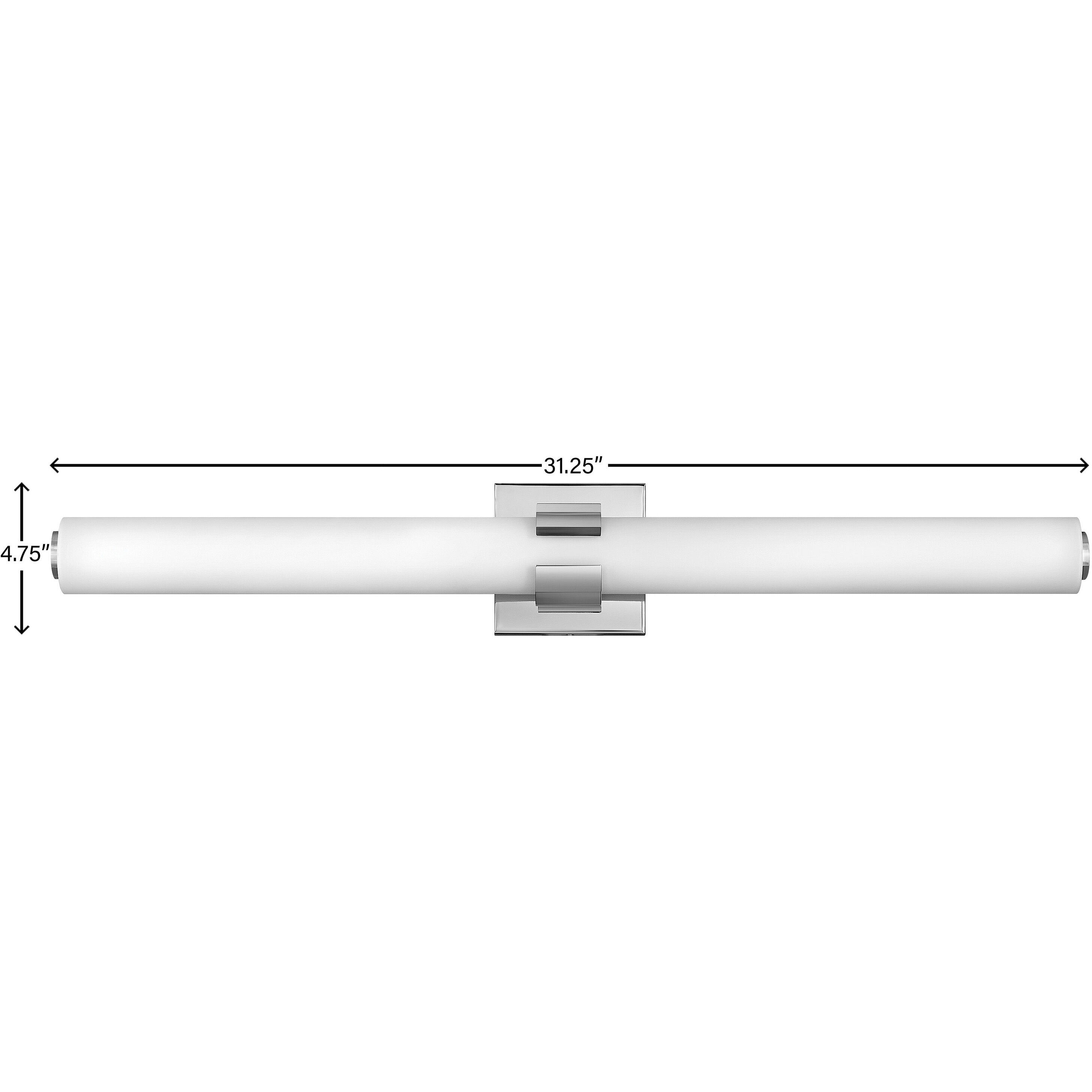 Aiden LED 31 inch Chrome Vanity Light Wall Light, Vertical