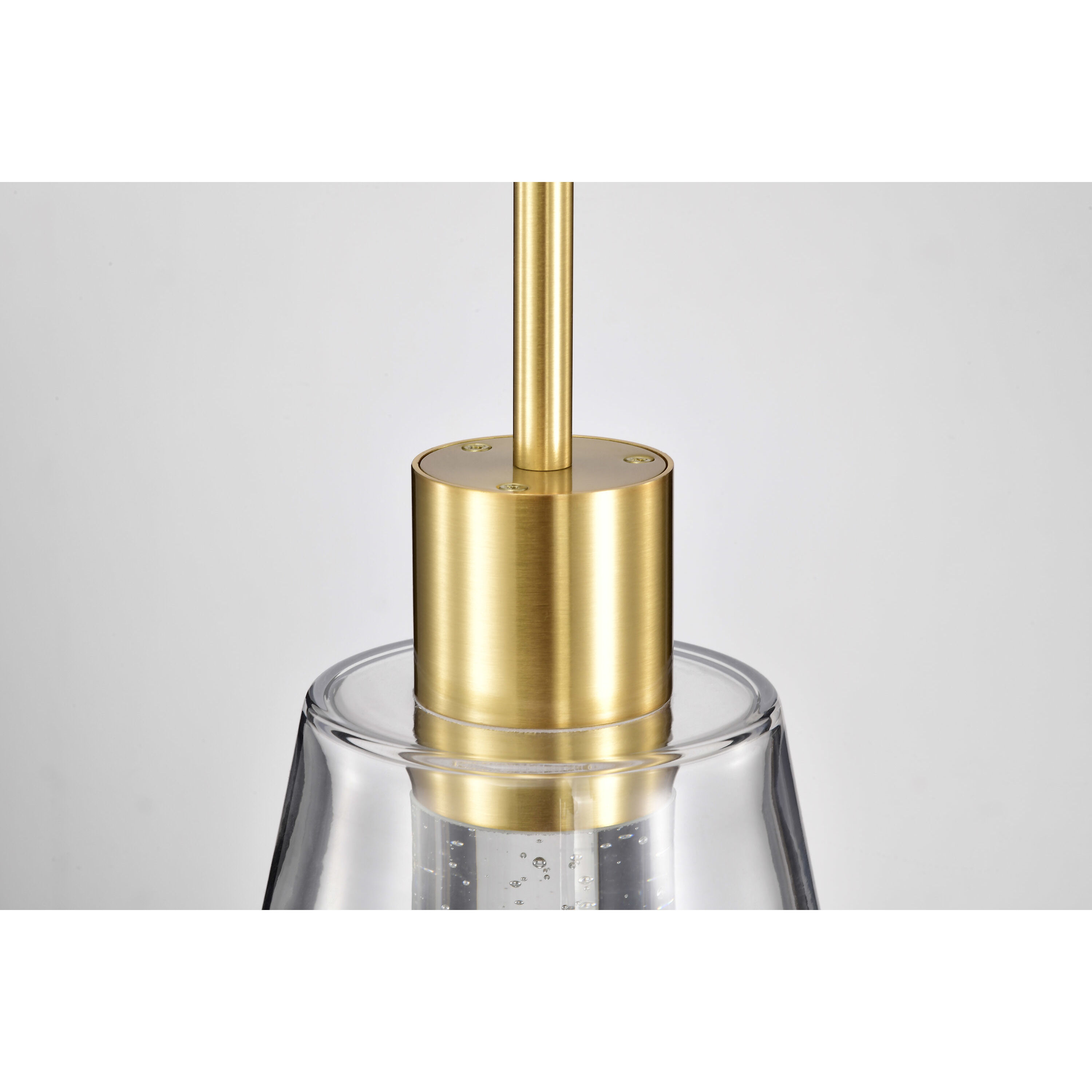 Aura LED 7.25 inch Brushed Brass Pendant Ceiling Light