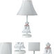 Doll Skirt 21 inch 60 watt White Table Lamp Portable Light