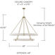 Delaney 20 Light 48 inch Matte Brass Chandelier Ceiling Light