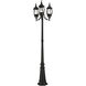 Frontenac 3 Light 84 inch Textured Black Outdoor Post Light