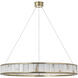 Chapman & Myers Iterna LED 40 inch Antique-Burnished Brass Ring Chandelier Ceiling Light