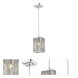 Terra 1 Light 4.72 inch Chrome Pendant Ceiling Light in 1.1