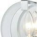 Clasped Glass 1 Light 6 inch Polished Chrome Vanity Light Wall Light